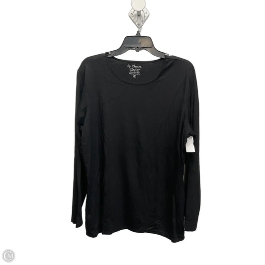 Top Long Sleeve By Chicos In Black, Size: 3x