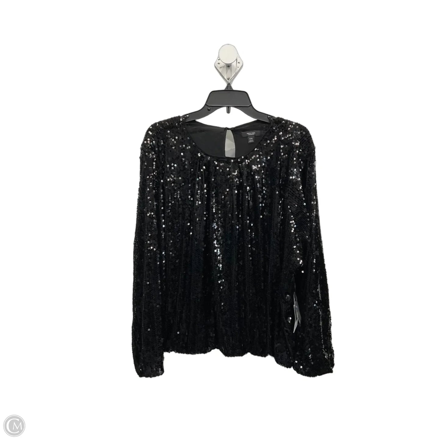 Top Long Sleeve By Simply Vera In Black, Size: Xxl