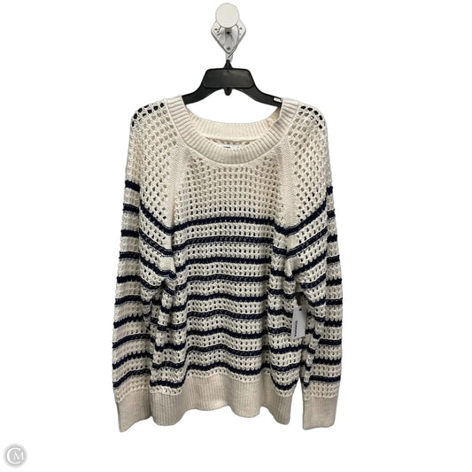 Sweater By Sonoma In Blue & White, Size: 1x