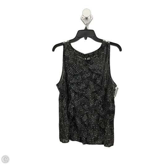 Top Sleeveless By Ann Taylor In Black & White, Size: Xxl