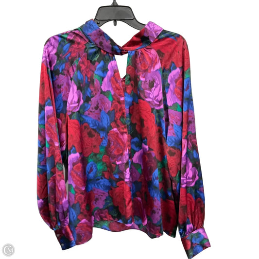 Top Long Sleeve By Talbots In Floral Print, Size: Xl