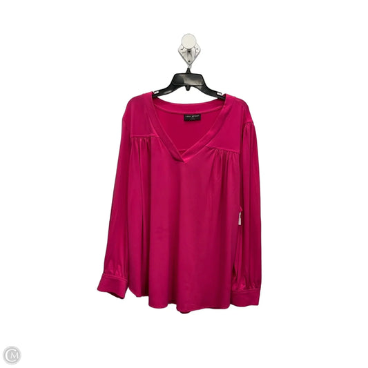 Top Long Sleeve By Lane Bryant In Pink, Size: 3x