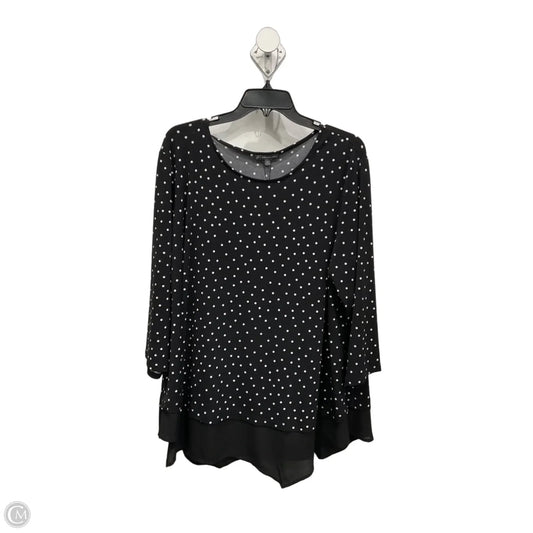 Top 3/4 Sleeve By Adrianna Papell In Polkadot Pattern