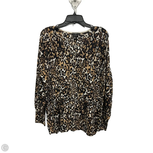 Top Long Sleeve By Talbots In Animal Print, Size: 1x
