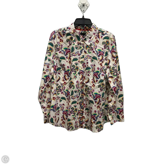 Blouse Long Sleeve By Talbots In Multi-colored, Size: Xl