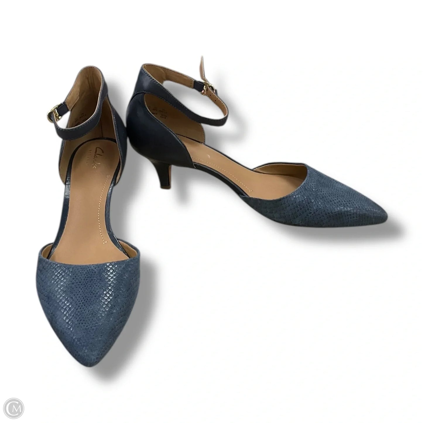 Shoes Heels Stiletto By Clarks In Blue, Size: 8.5