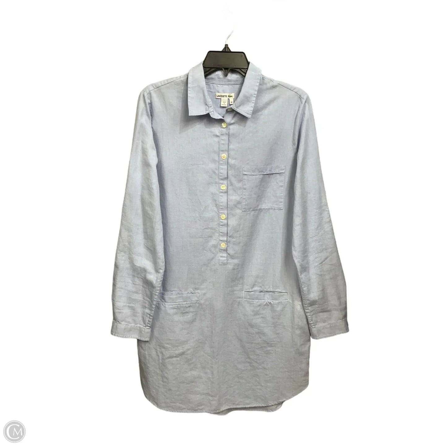 Top Long Sleeve By Lacoste In Blue, Size: 2x