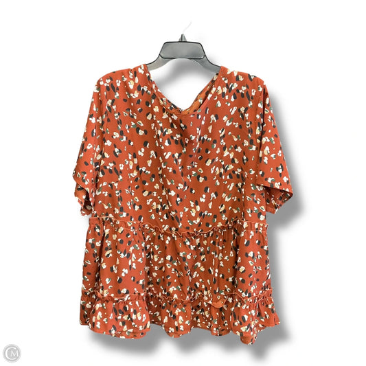 Top Short Sleeve By Clothes Mentor In Polkadot Pattern, Size: 4x