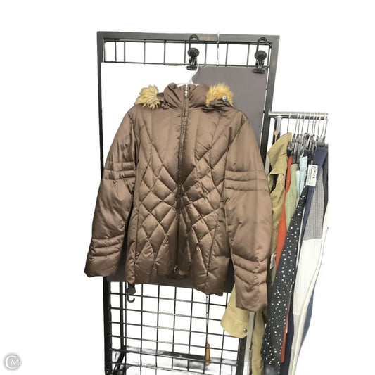 Jacket Puffer & Quilted By St Johns Bay In Brown, Size: M