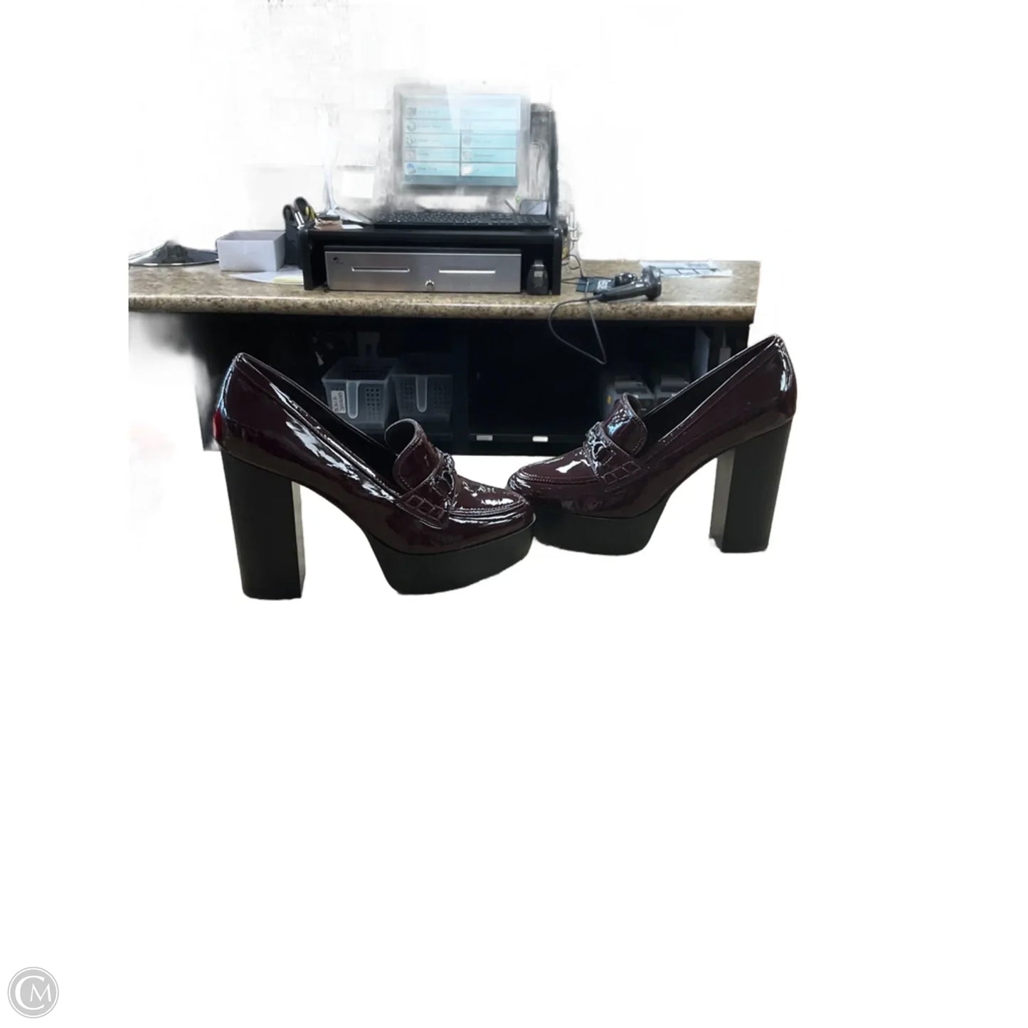 Shoes Heels Block By Paige In Maroon, Size: 9