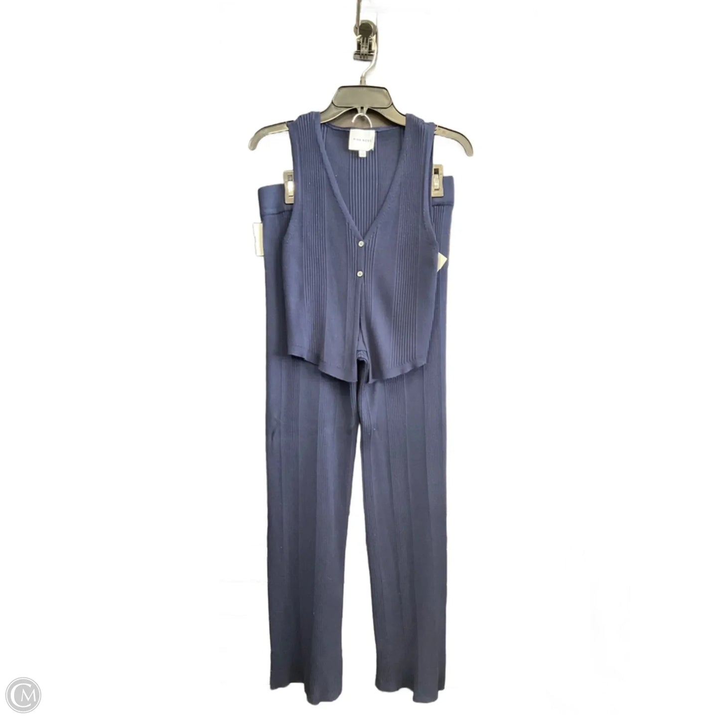 Pants Set 2pc By Pink Rose In Navy, Size: L