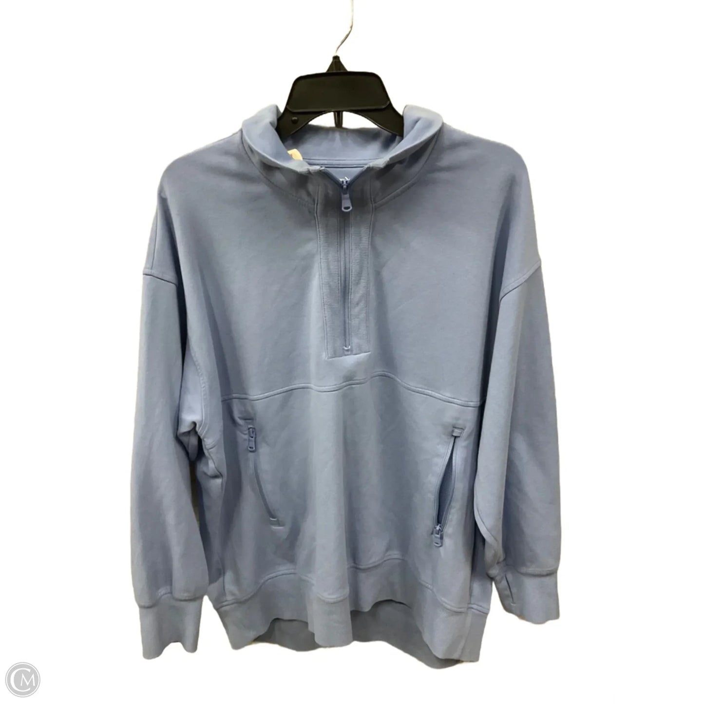 Athletic Top Long Sleeve Collar By Old Navy In Blue, Size: L