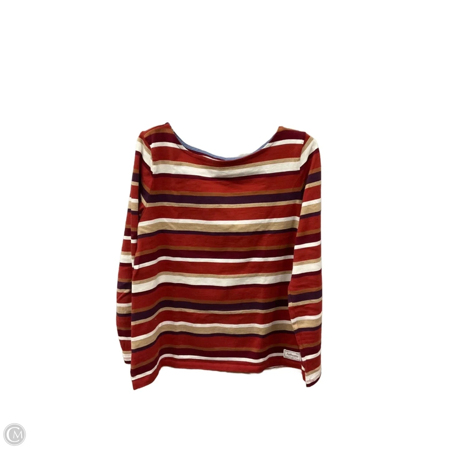 Top Long Sleeve By Talbots In Striped Pattern, Size: L