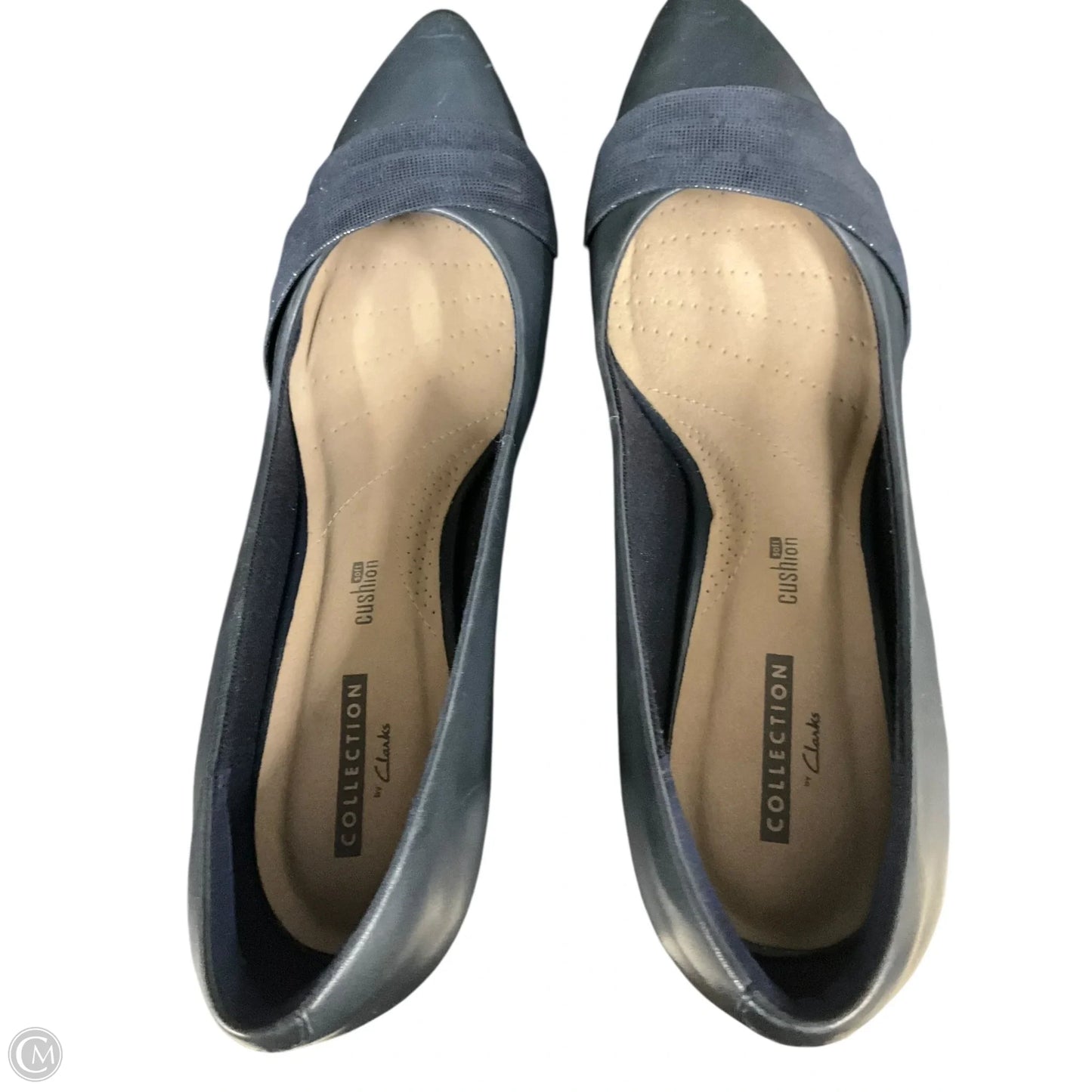 Shoes Heels Kitten By Clarks In Navy, Size: 9.5