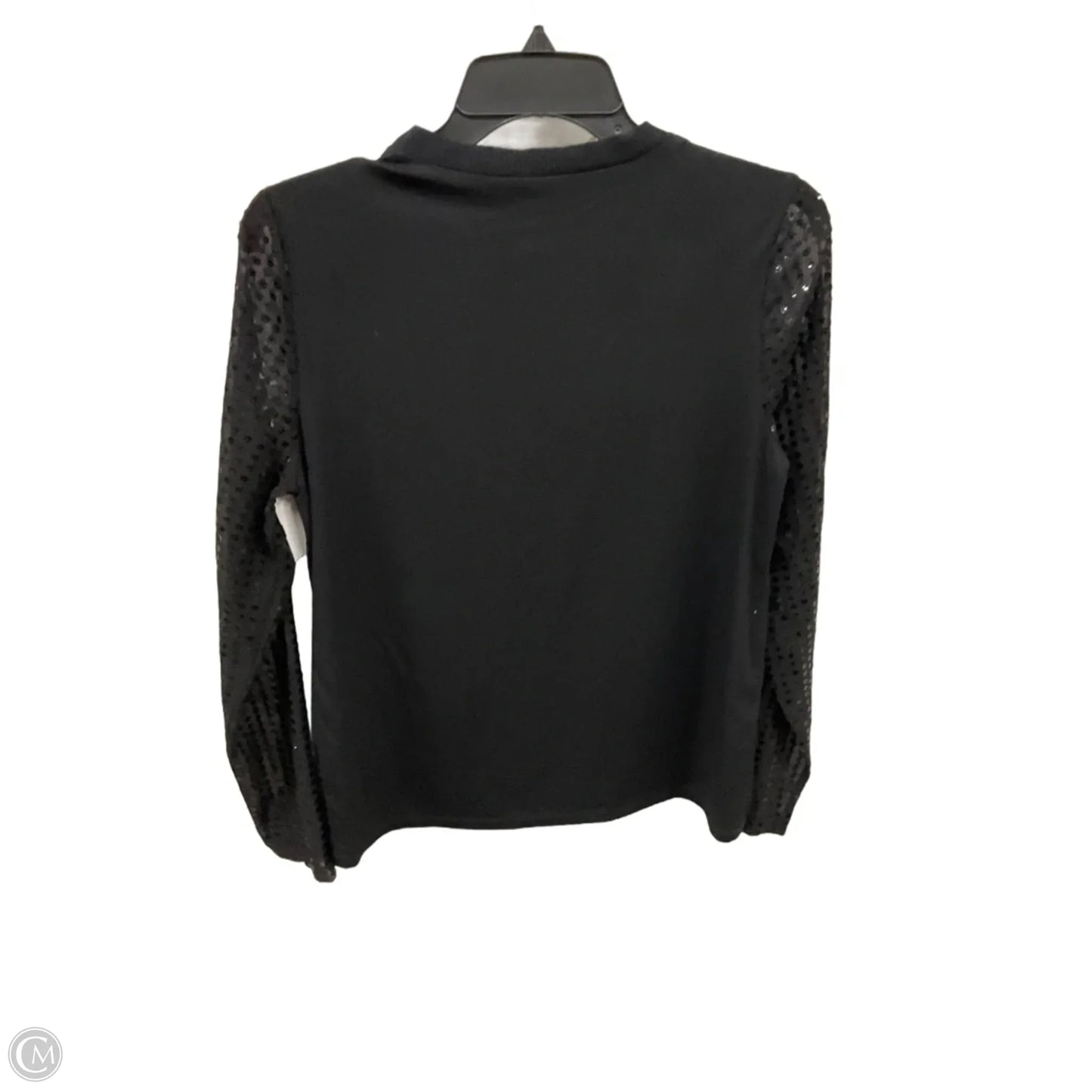 Top Long Sleeve By Donna Karan In Black, Size: S