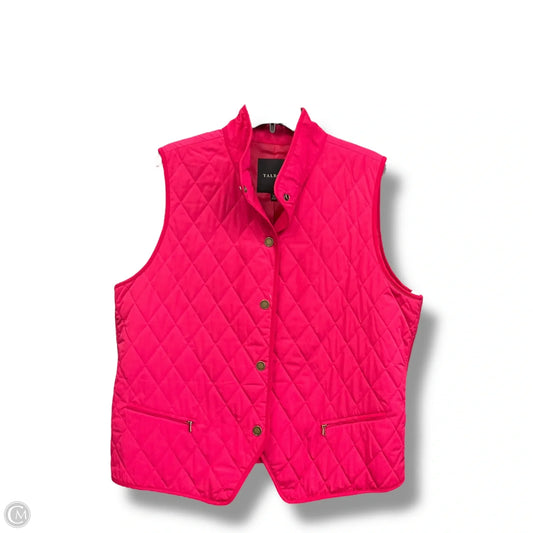 Vest Puffer & Quilted By Talbots In Pink, Size: Xl
