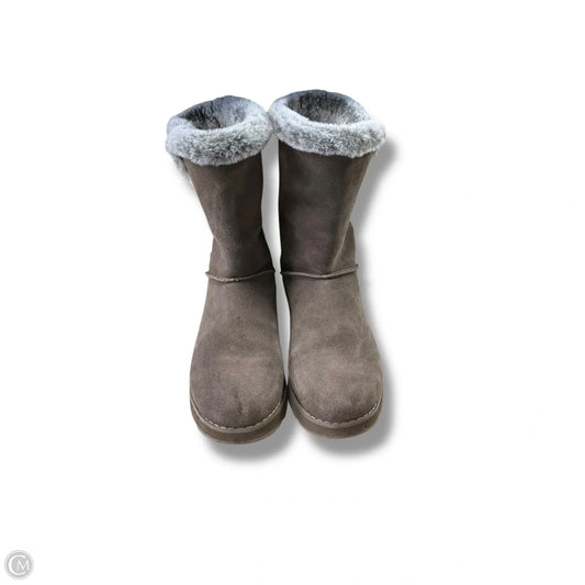 Boots Mid-calf Flats By Clothes Mentor In Brown, Size: 9