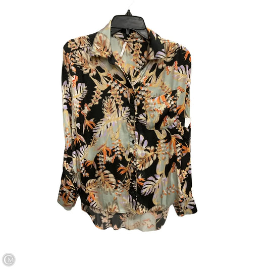 Blouse Long Sleeve By Free People In Multi-colored, Size: Xs