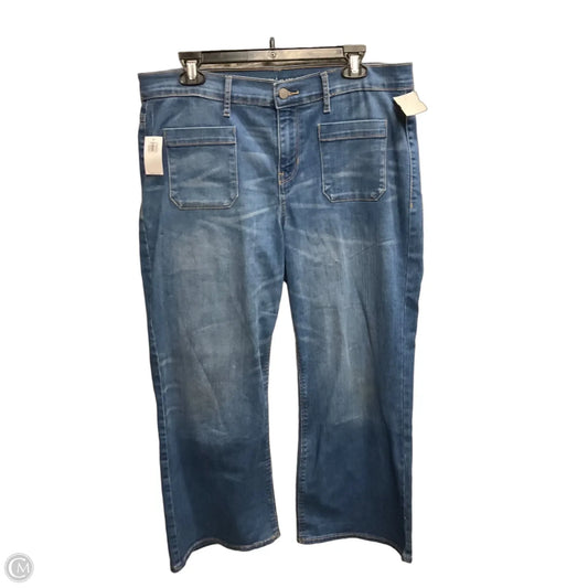 Jeans Wide Leg By Old Navy In Blue Denim, Size: 14
