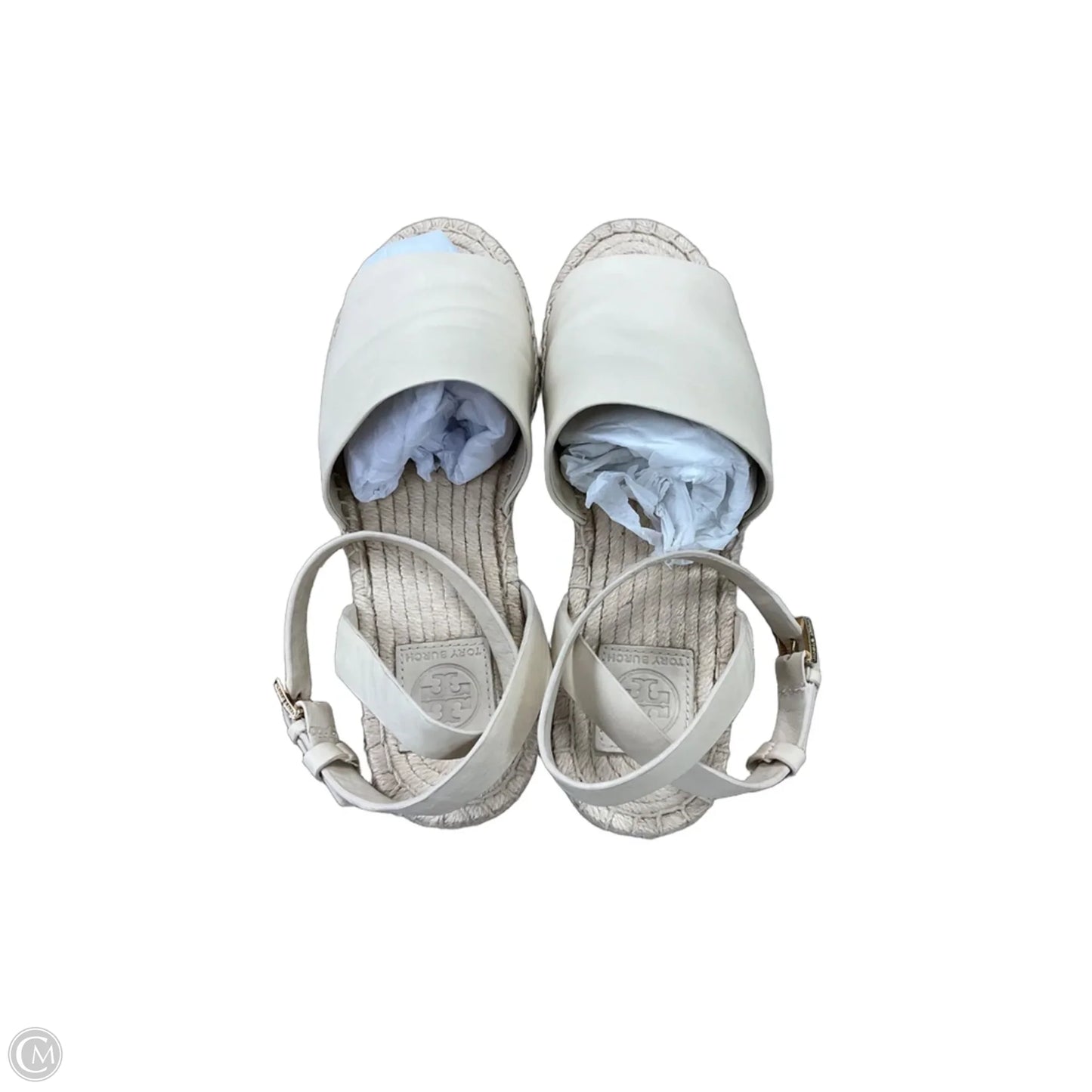 Sandals Designer By Tory Burch In Cream, Size: 9.5