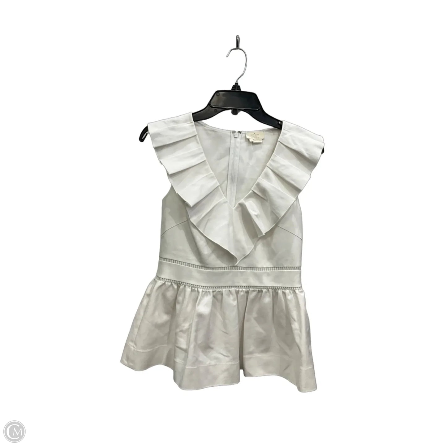 Top Sleeveless Designer By Kate Spade In White, Size: S