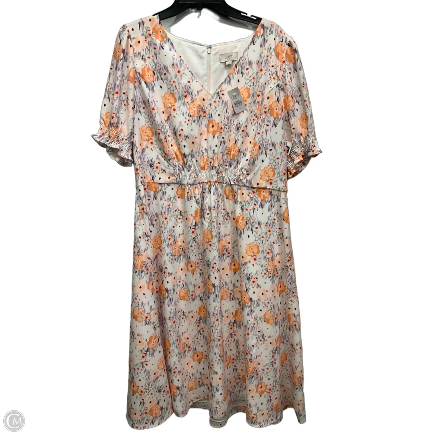 Dress Casual Midi By Loft In Floral Print, Size: Xl