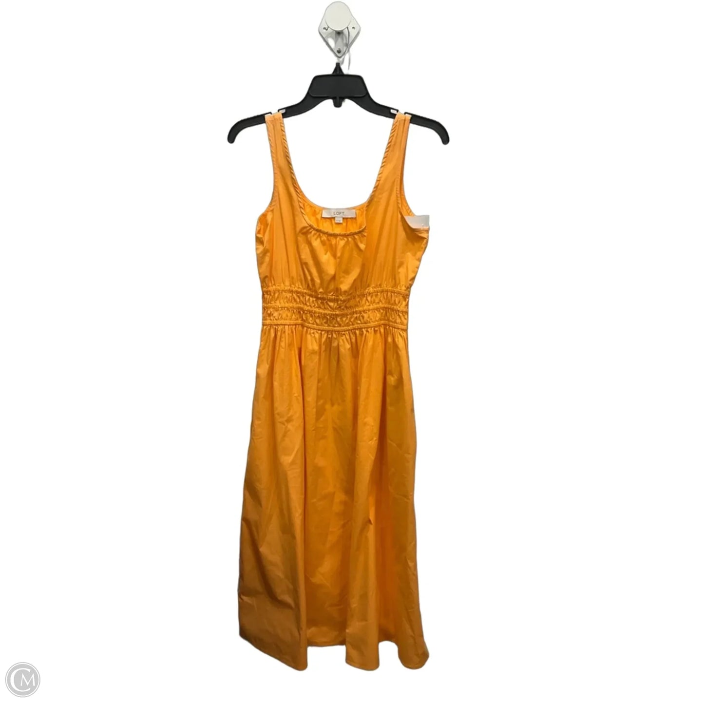 Dress Casual Midi By Loft In Orange, Size: Xs