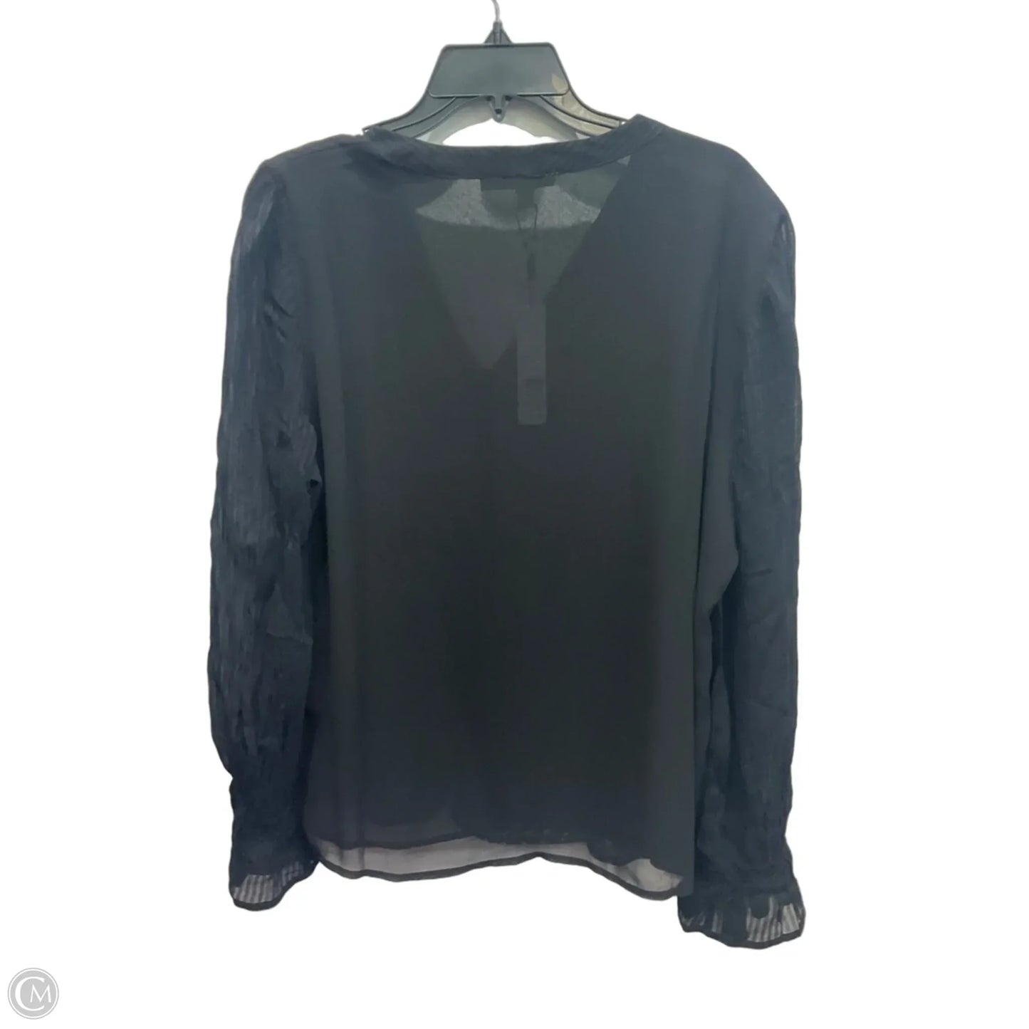 Blouse Long Sleeve By Chicos In Black, Size: L