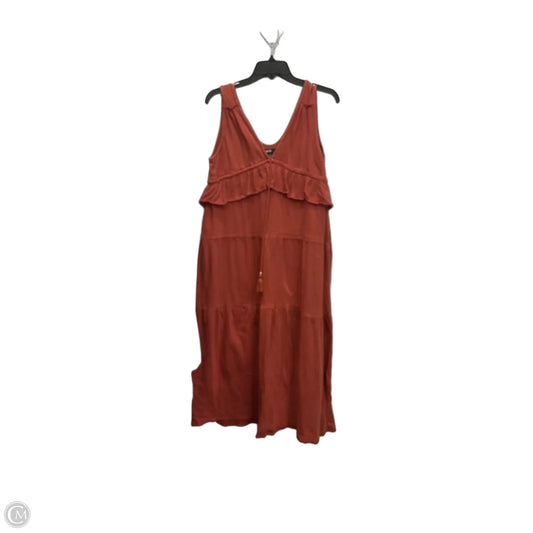 Dress Casual Midi By Clothes Mentor In Orange, Size: S