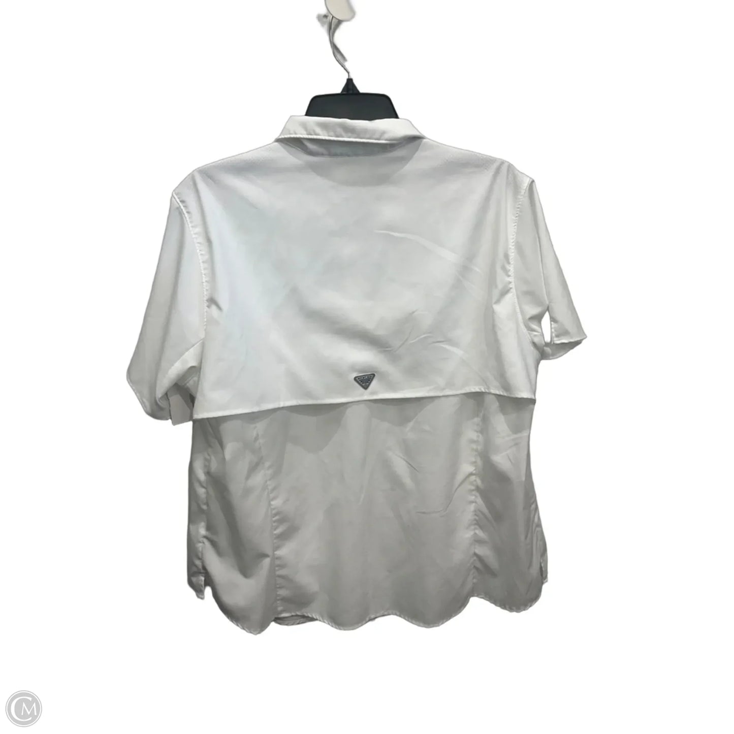 Blouse Short Sleeve By Columbia In White, Size: 1x