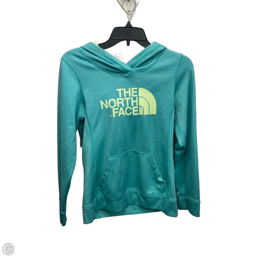 Athletic Sweatshirt Hoodie By The North Face In Teal, Size: Xs