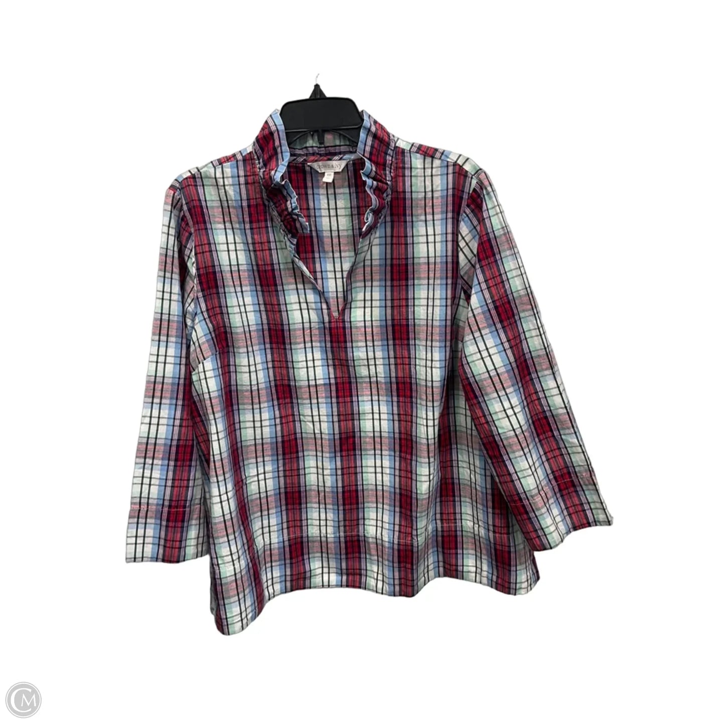 Top 3/4 Sleeve By Crown And Ivy In Striped Pattern, Size: Xxl