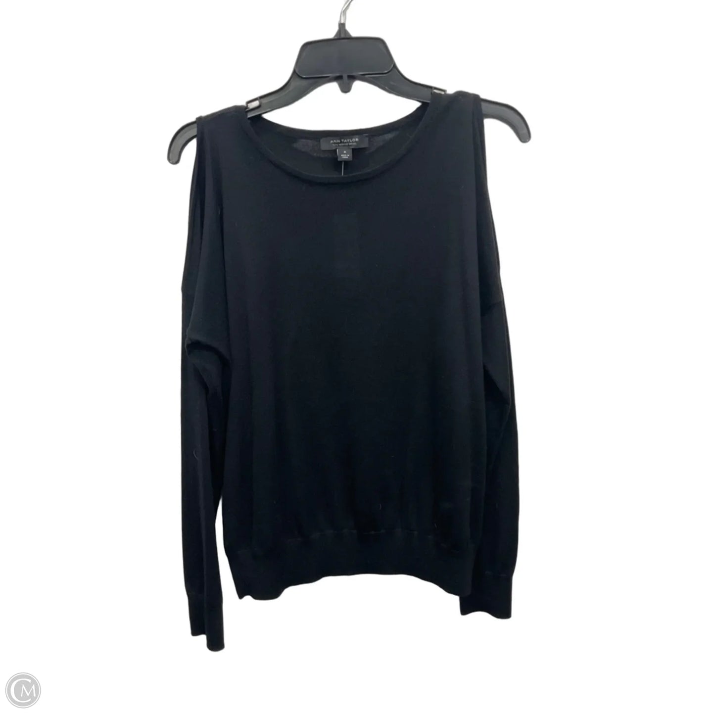 Top Long Sleeve By Ann Taylor In Black, Size: M