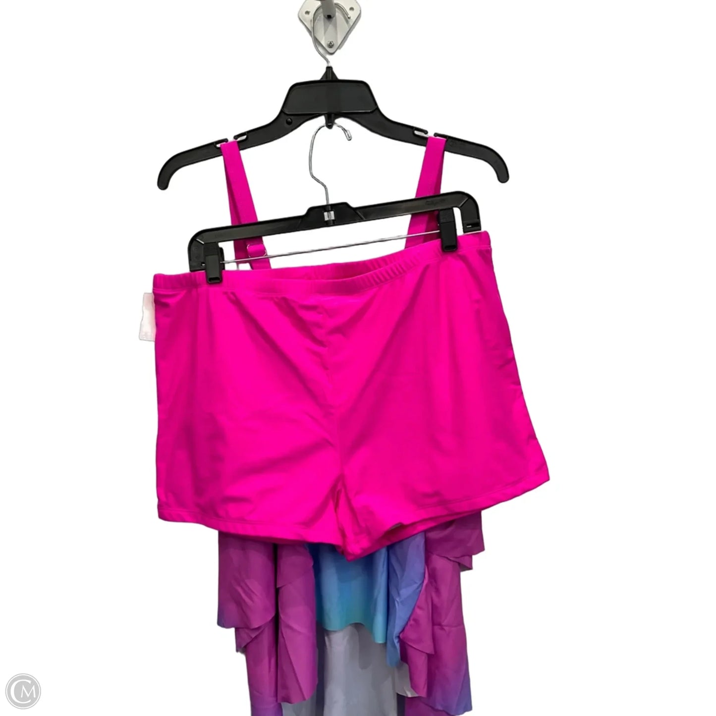 Swimsuit 2pc By Clothes Mentor In Blue & Pink, Size: 4x