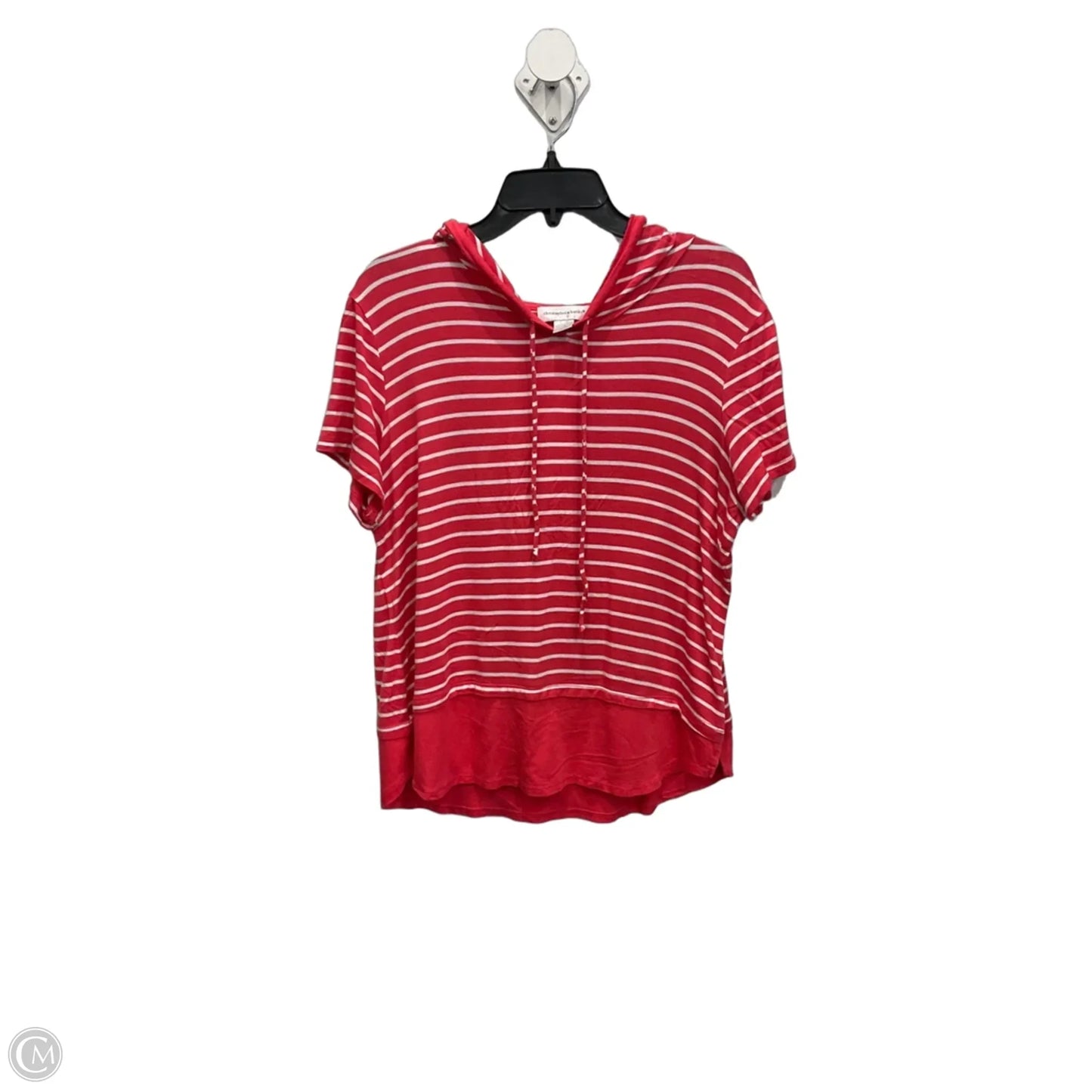 Top Short Sleeve By Christopher And Banks In Striped Pattern, Size: L