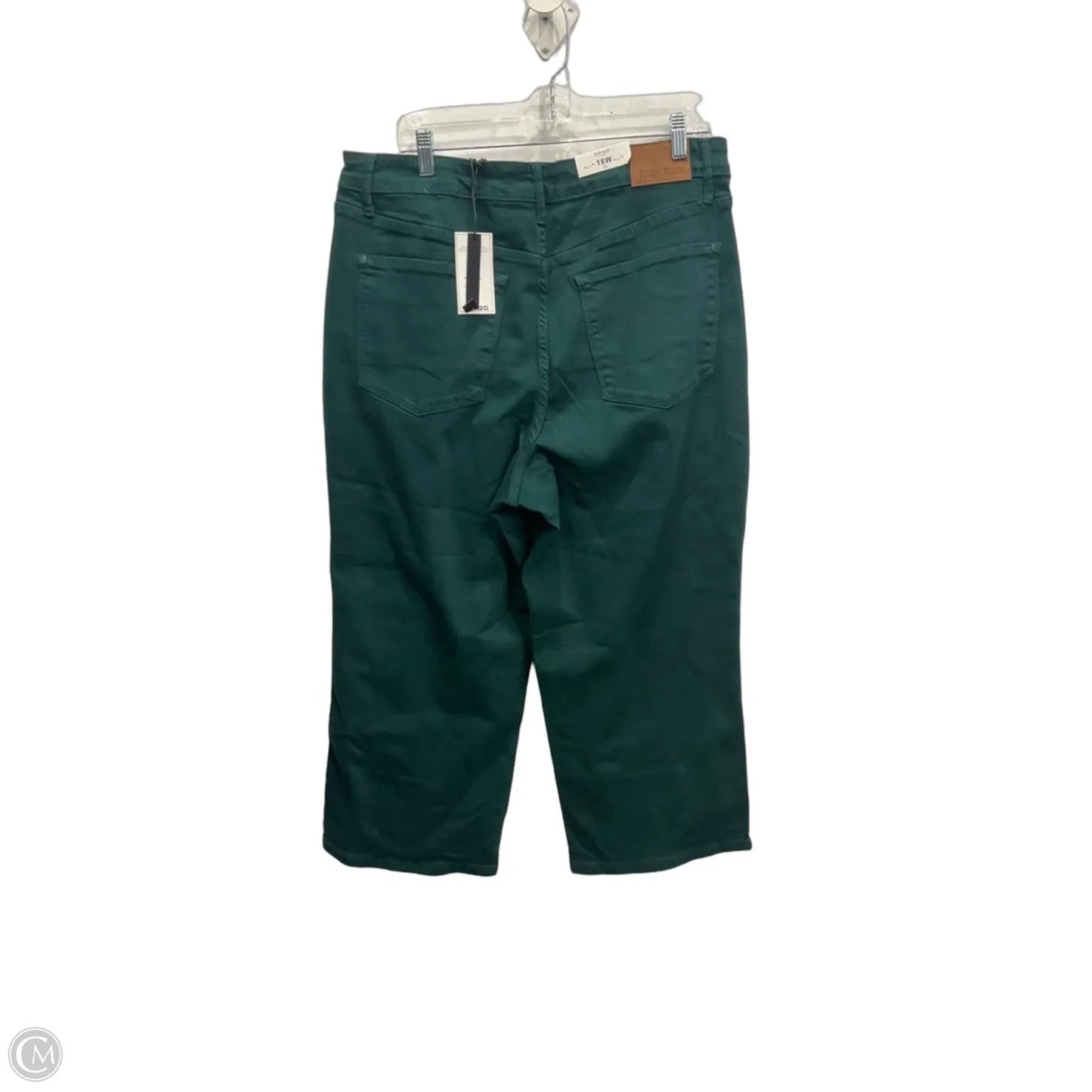 Jeans Wide Leg By Judy Blue In Green Denim, Size: 18