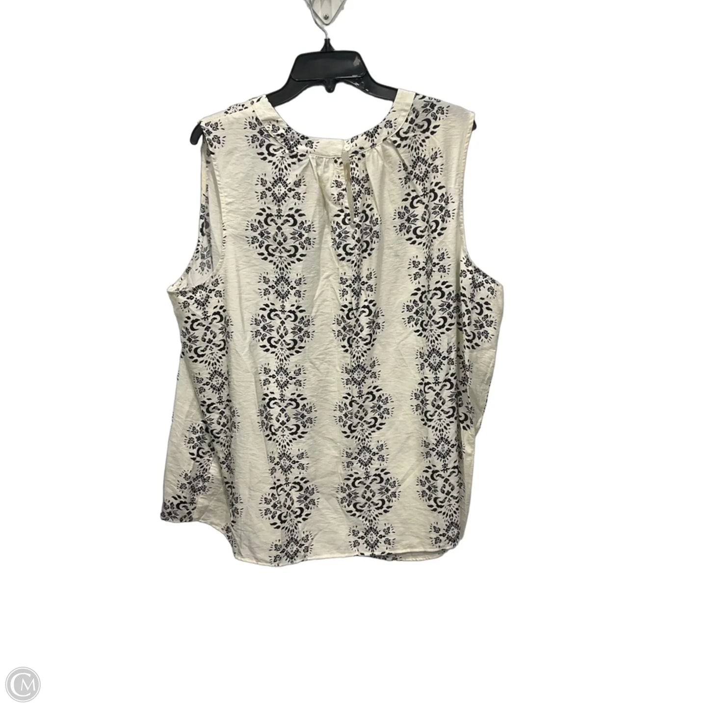 Top Sleeveless By Lane Bryant In Black & Cream, Size: 24