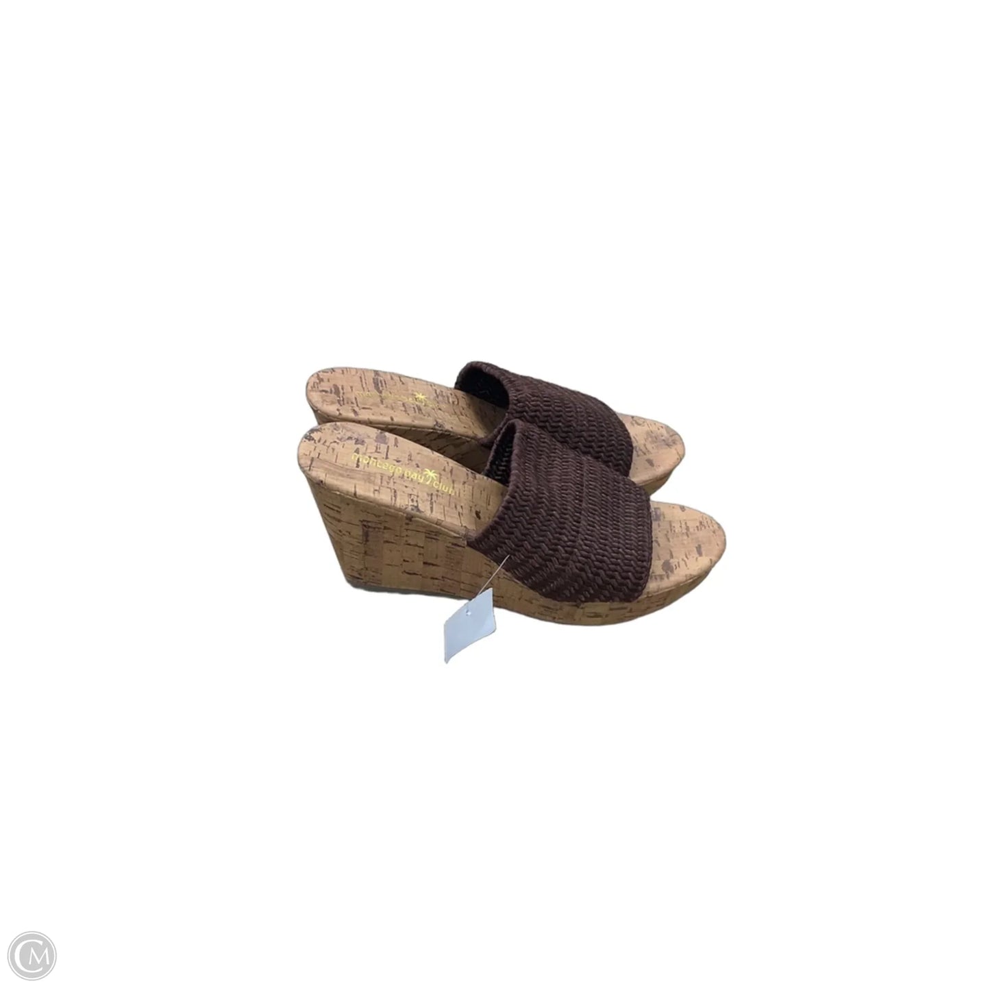 Shoes Heels Wedge By Montego Bay In Brown, Size: 9