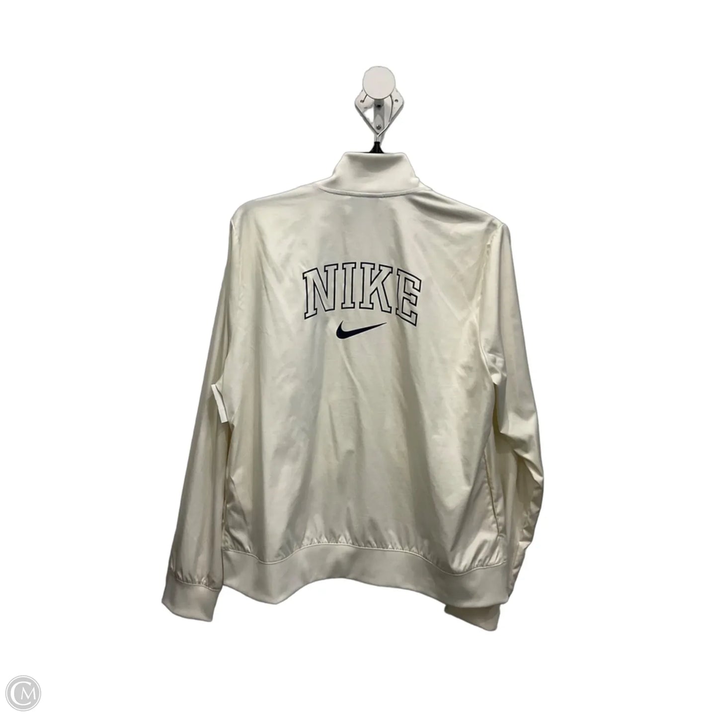Athletic Jacket By Nike In Ivory, Size: L