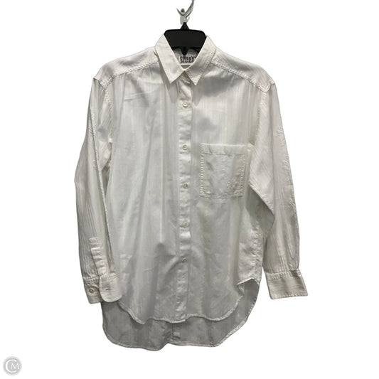 Blouse Long Sleeve By Chicos In White, Size: 0