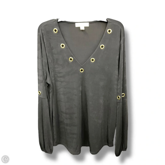 Top Long Sleeve By Michael By Michael Kors In Black, Size: Xl