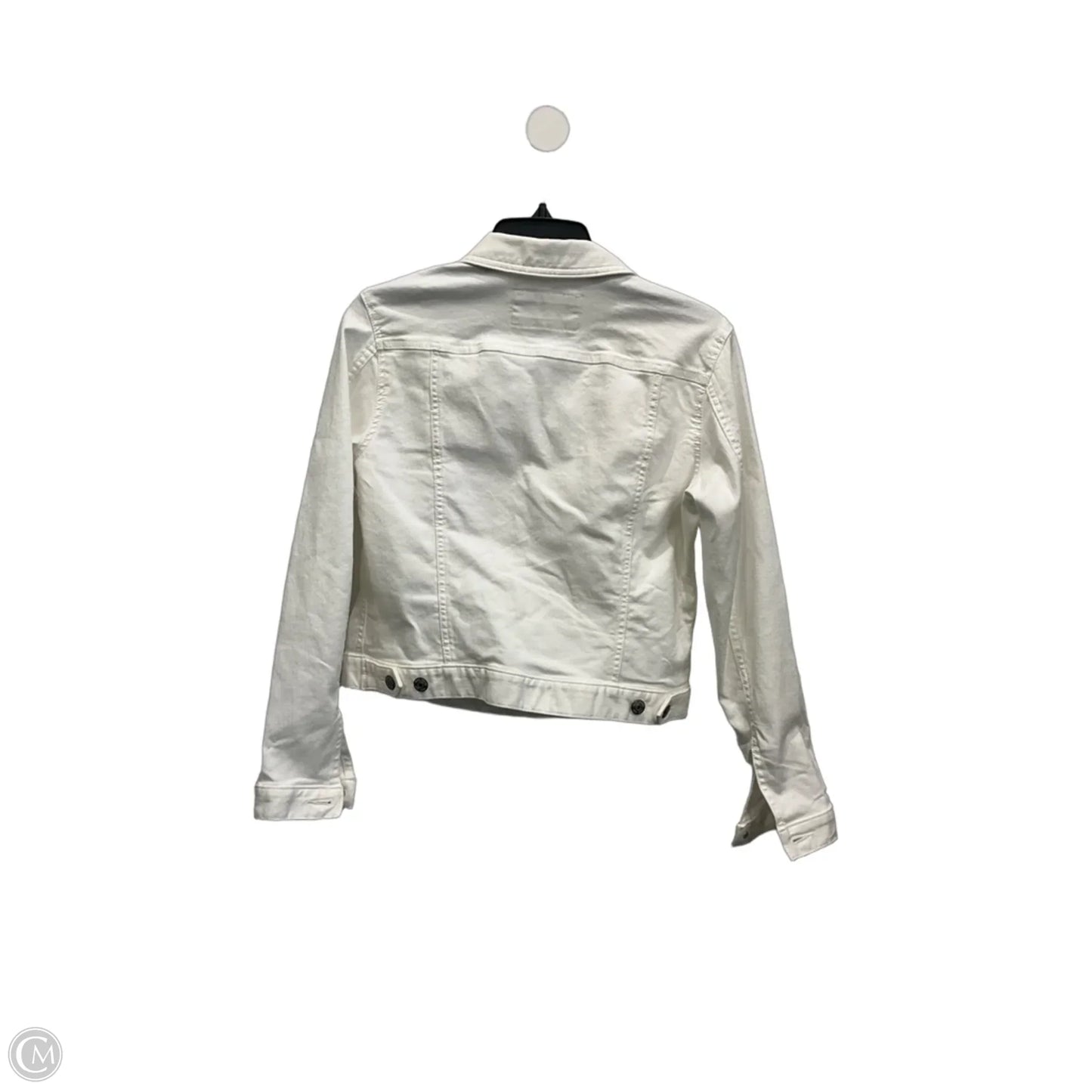 Jacket Denim By Loft In White Denim, Size: S
