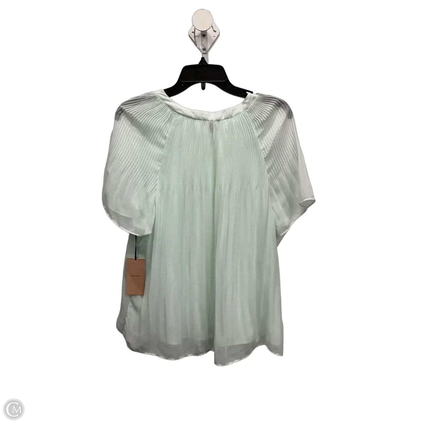 Top Short Sleeve By Halogen In Green, Size: M