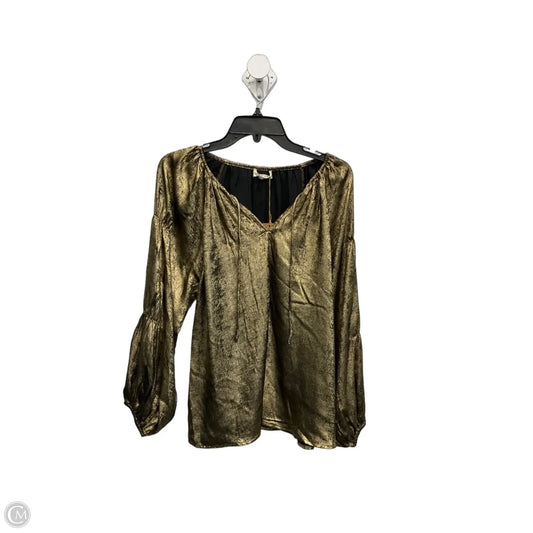 Top 3/4 Sleeve By Clothes Mentor In Gold, Size: S