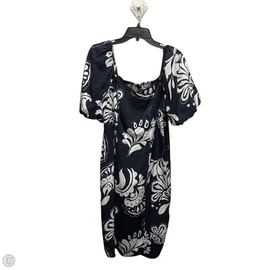Dress Casual Midi By Ann Taylor In Blue & White, Size: 10p