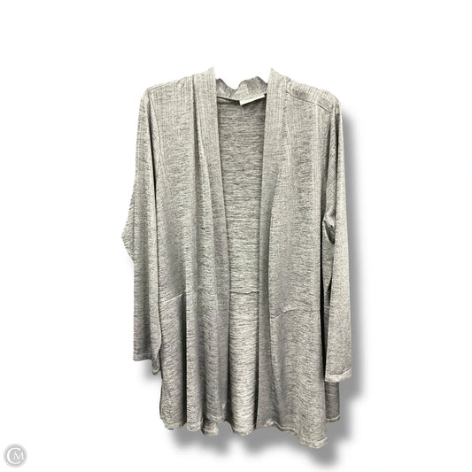 Cardigan By Susan Graver In Grey, Size: 2x