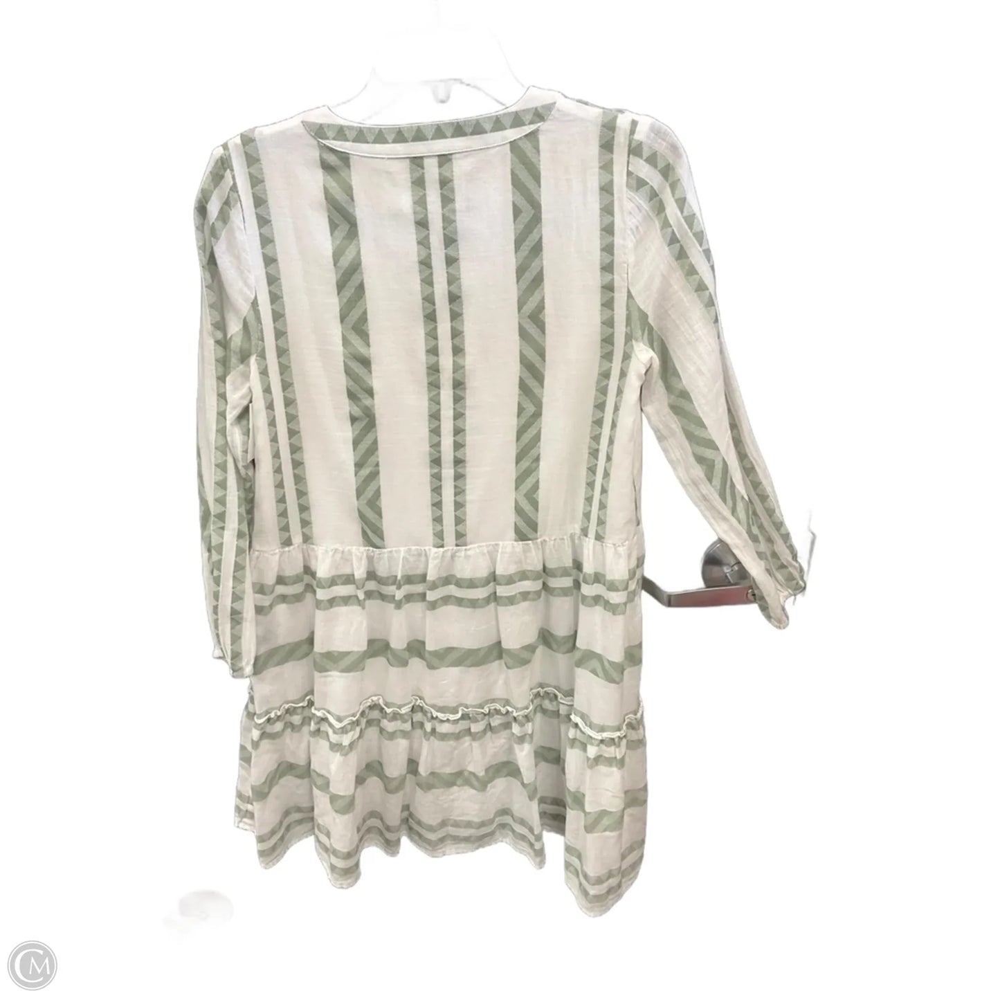 Dress Casual Short By Vineyard Vines In Green & White, Size: Xs