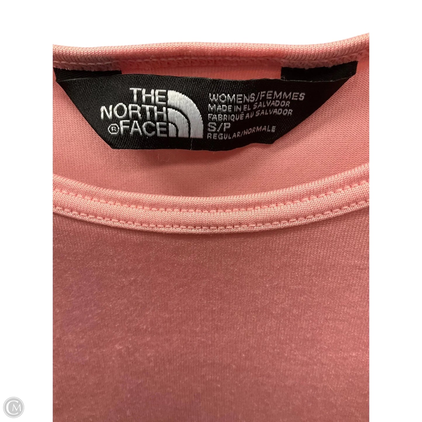 Athletic Top Short Sleeve By The North Face In Peach, Size: S