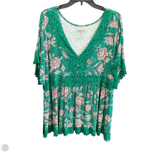 Top Short Sleeve By Torrid In Floral Print, Size: 4x