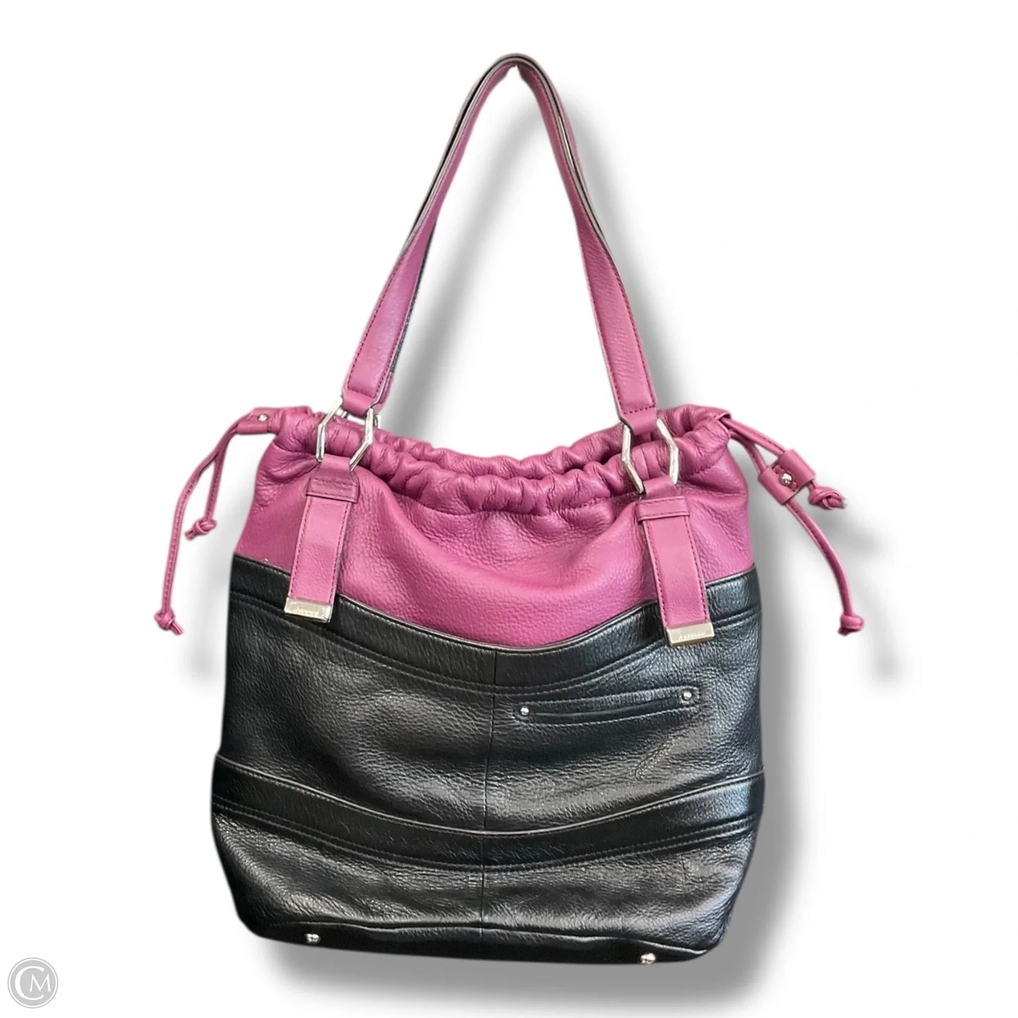 Handbag Leather By Makowsky, Size: Medium